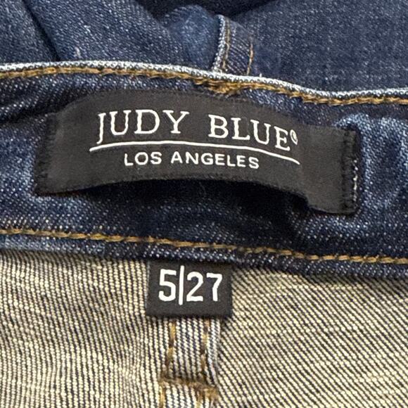 Judy Blue Boyfriend Fit Distressed Jeans Women’s 27 Stretch Raw Hem 5/27 - Picture 2 of 13